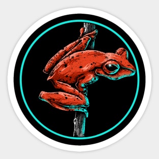 Neon Frog Sticker